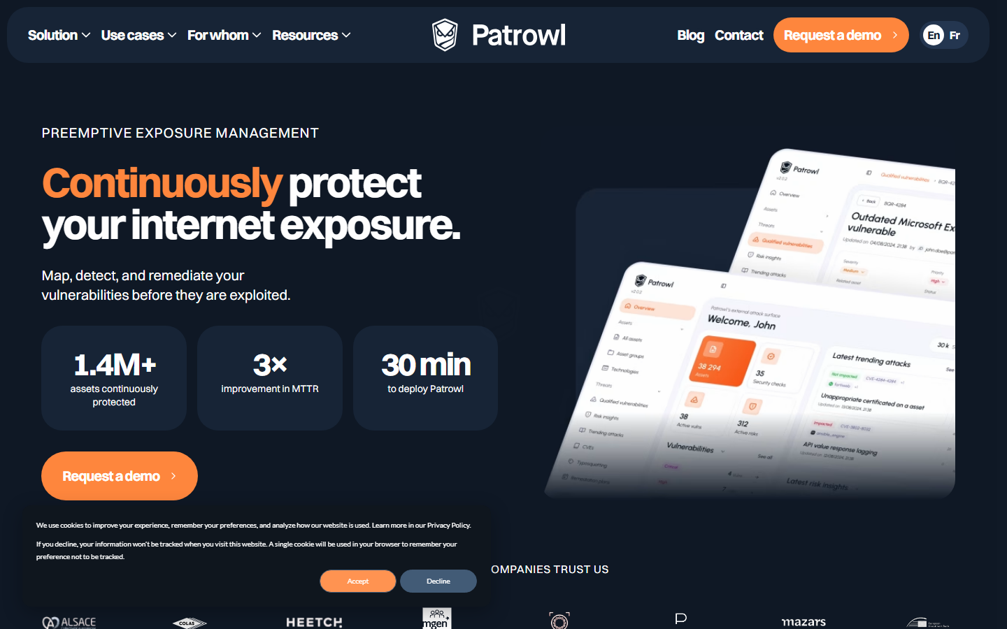 Aperçu du site de PATROWL