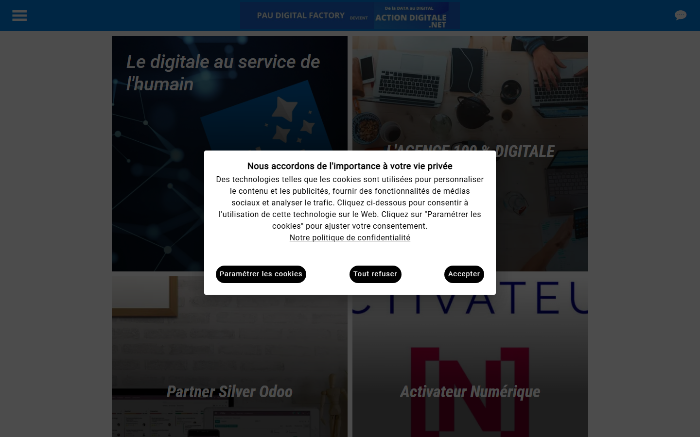 Aperçu du site de ACTION DIGITALE