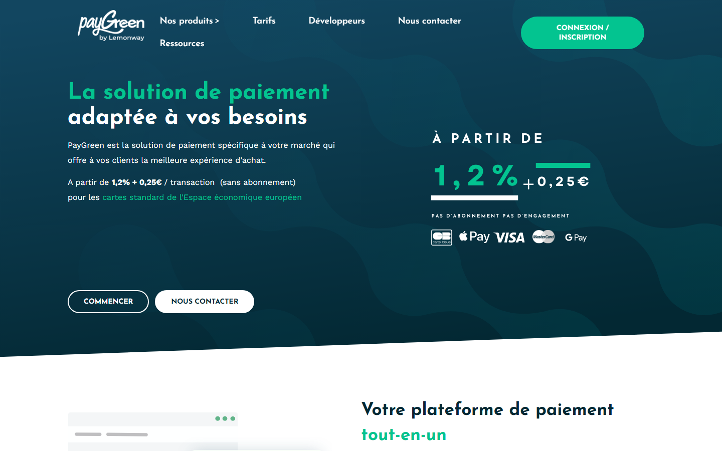 Aperçu du site de PAYGREEN