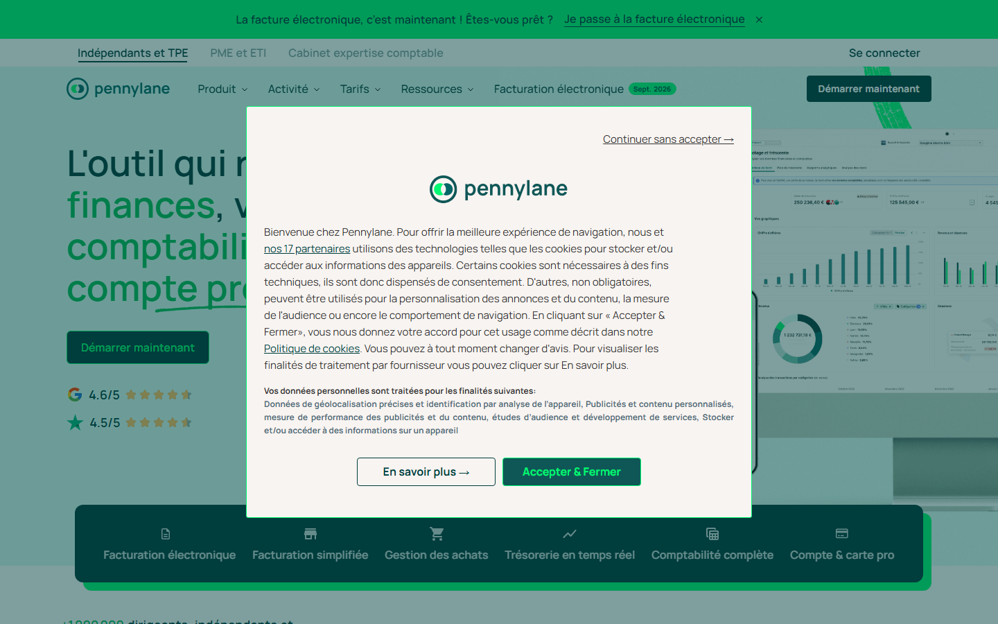 Aperçu du site de PENNYLANE