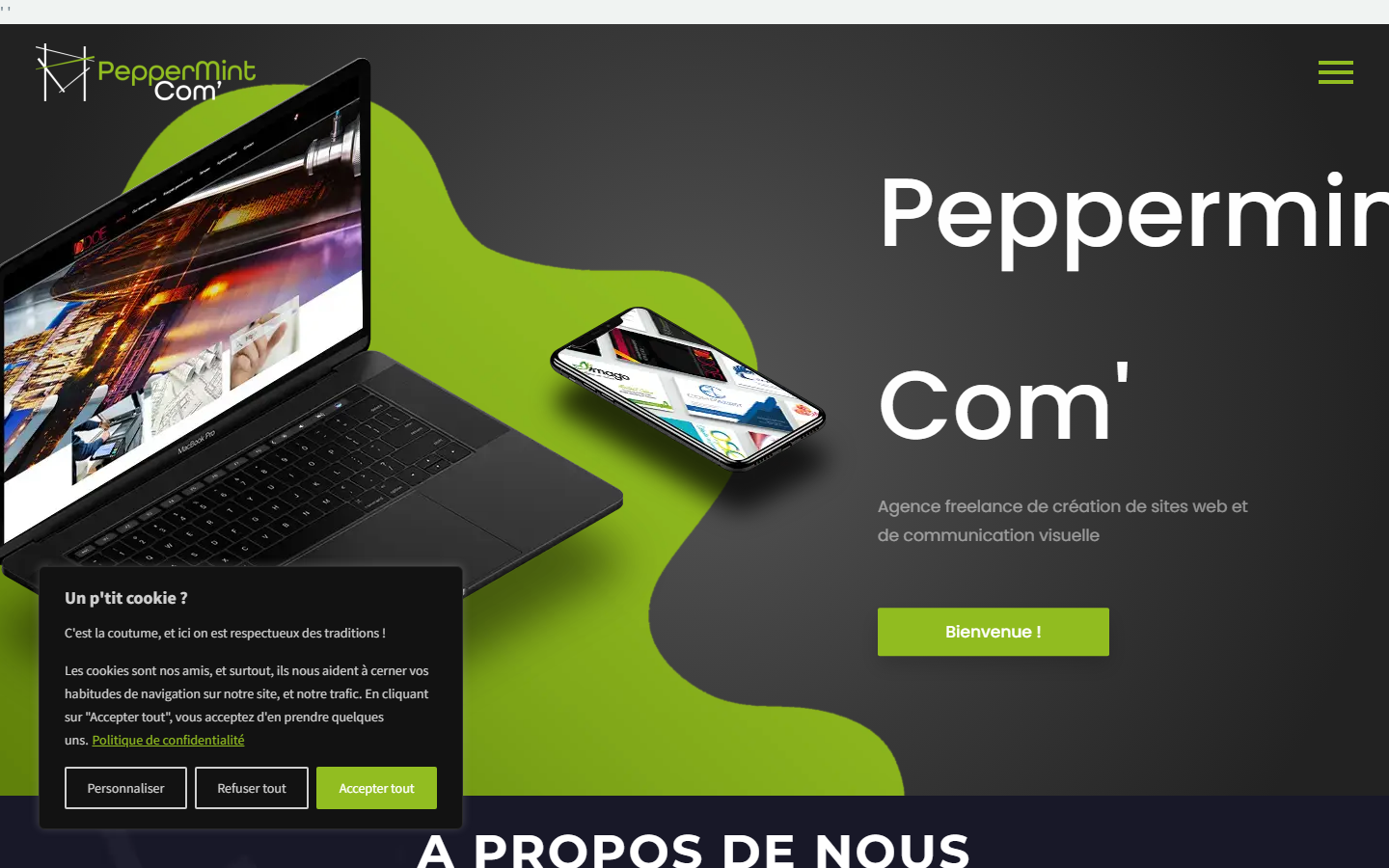 Aperçu du site de PEPPERMINT COM'