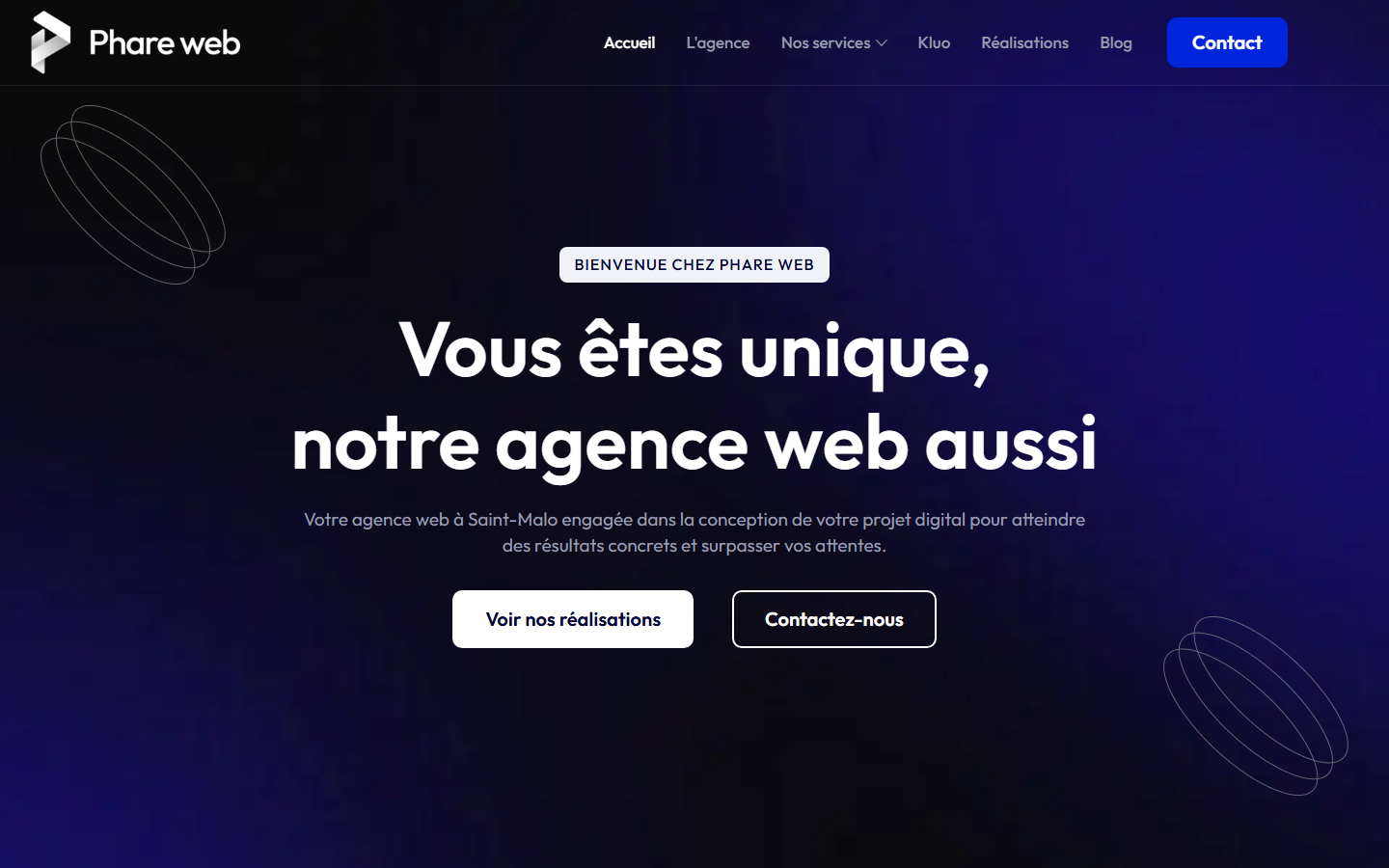 Aperçu du site de PHARE WEB