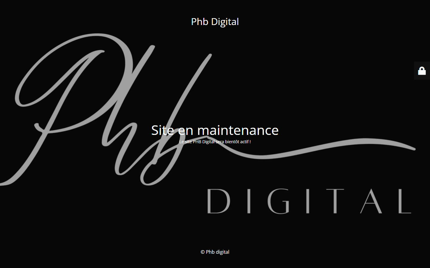 Aperçu du site de PHB Digital
