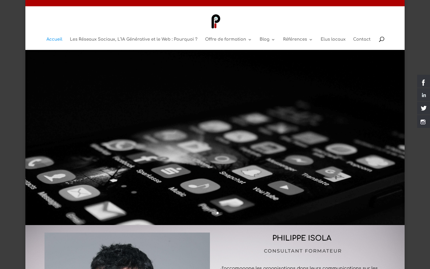 Aperçu du site de PHILIPPE ISOLA