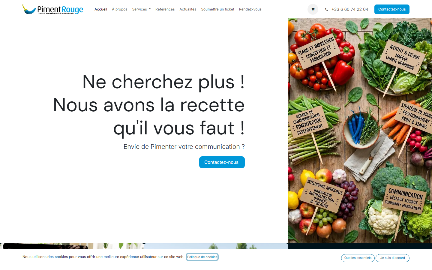 Aperçu du site de PIMENT ROUGE