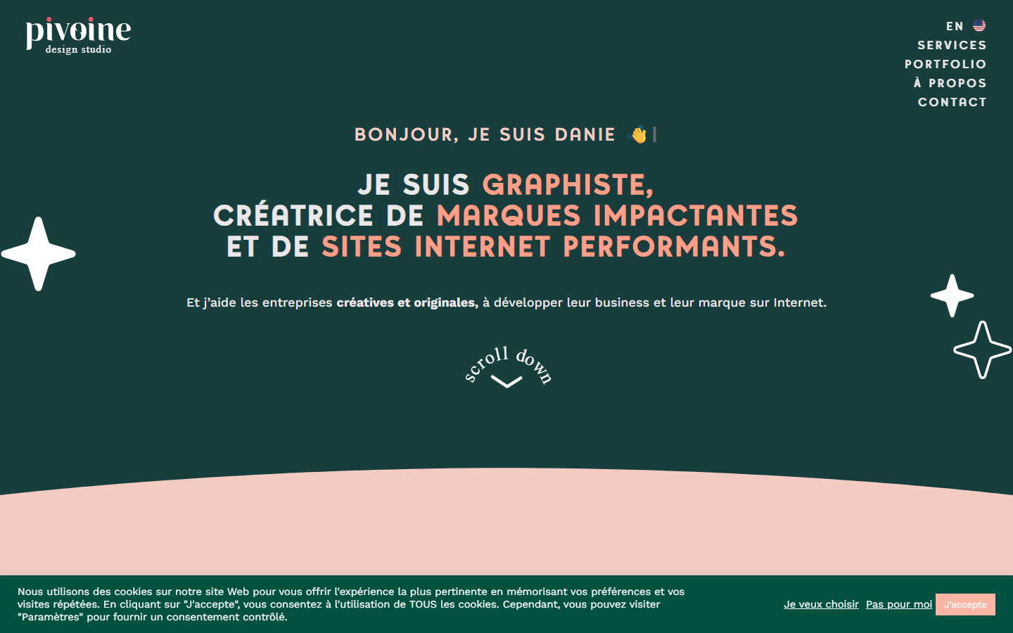 Aperçu du site de Pivoine Web Studio - Hmb