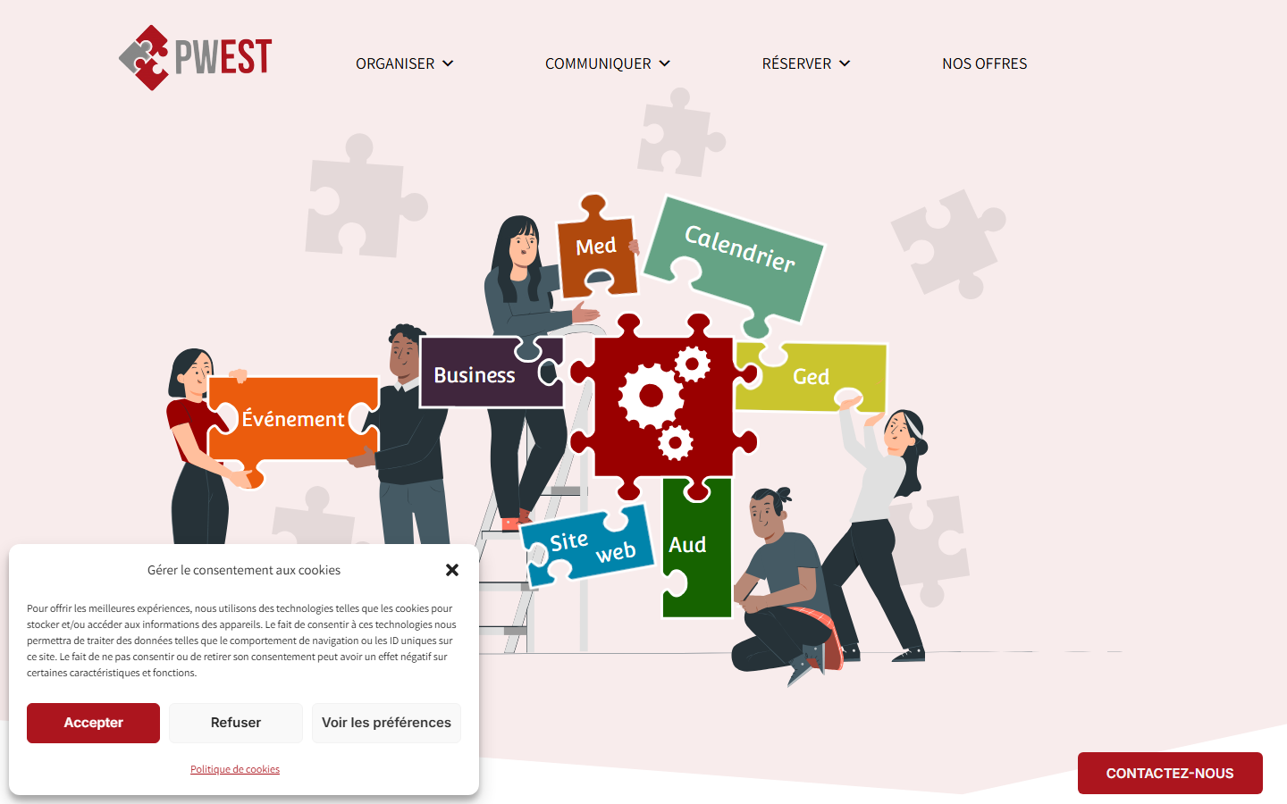 Aperçu du site de PW-EST