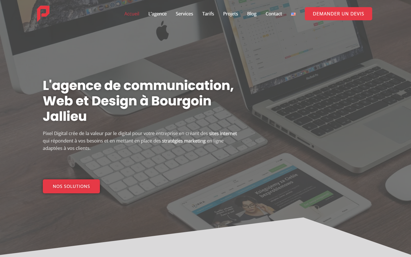 Aperçu du site de Pixel Digital