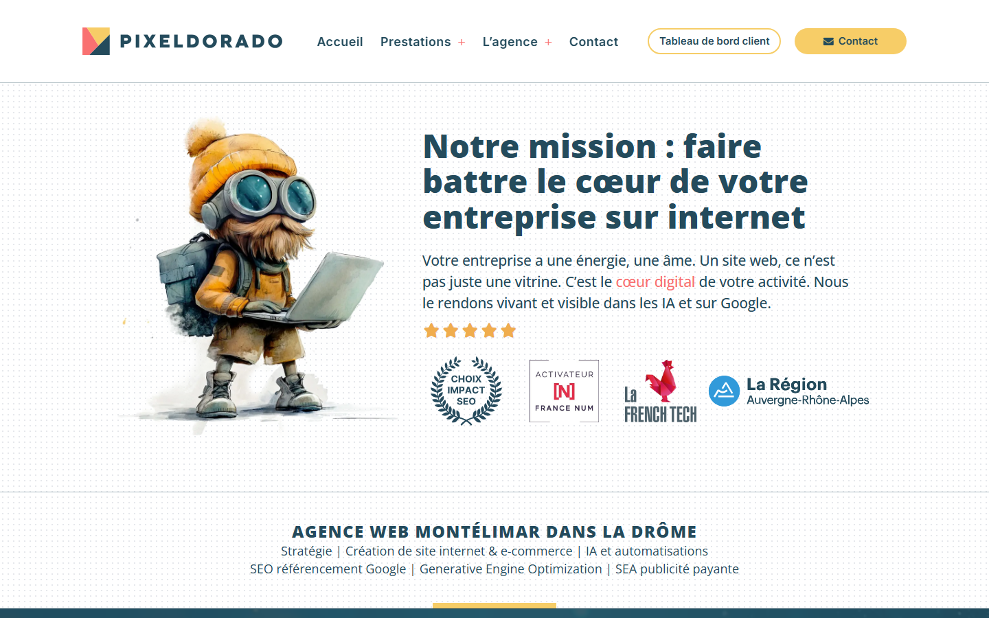 Aperçu du site de PIXELDORADO