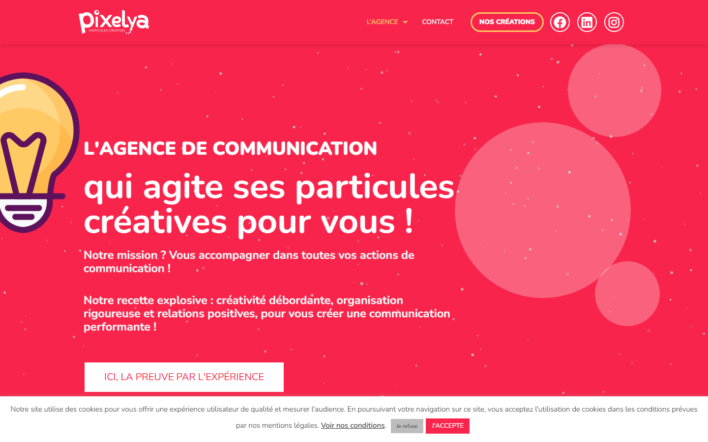 Aperçu du site de PIXELYA