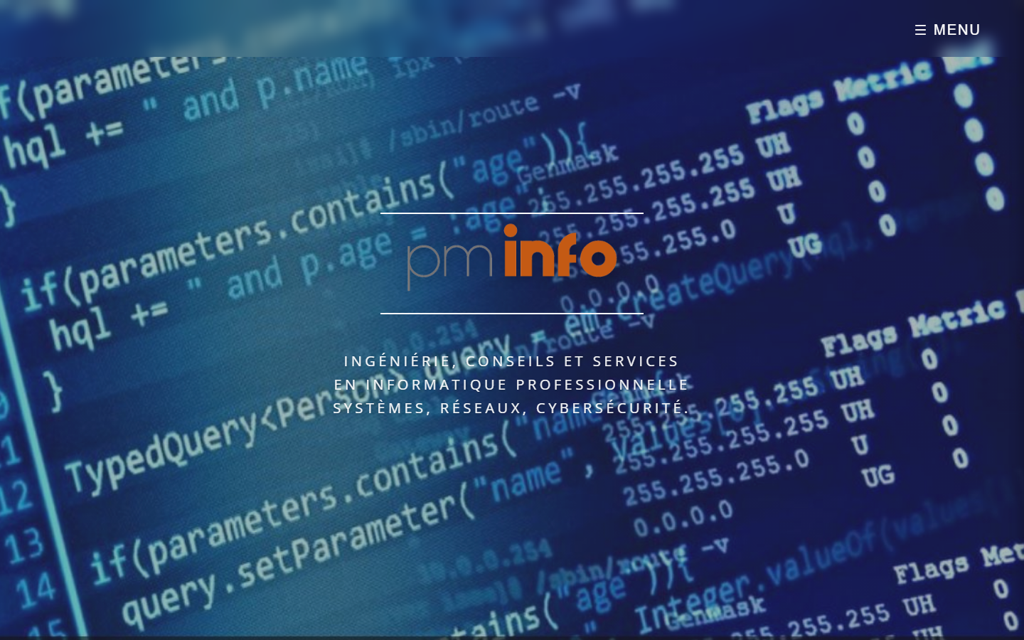 Aperçu du site de Pm Info