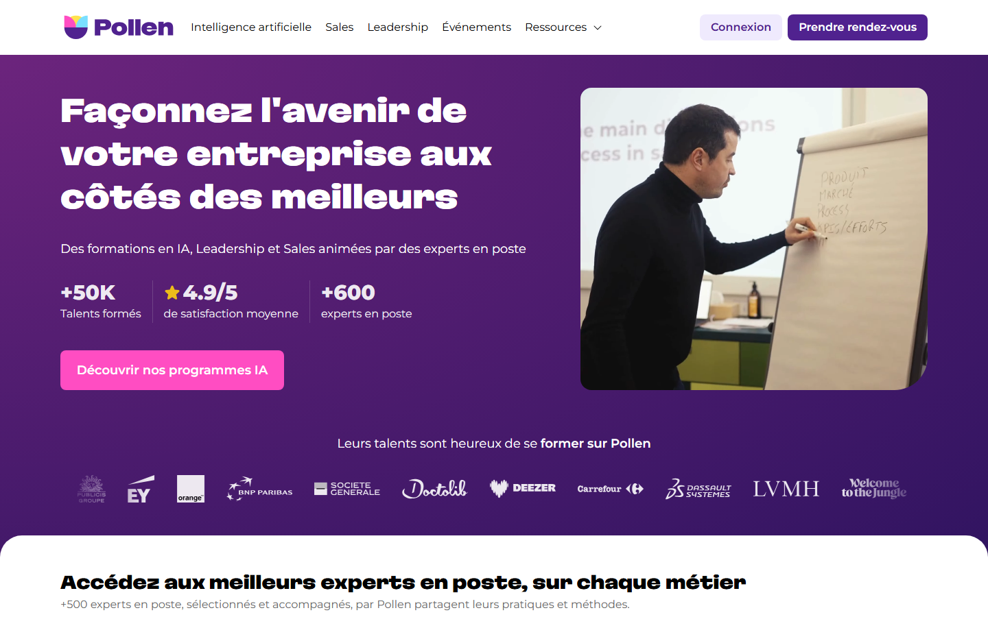 Aperçu du site de POLLEN