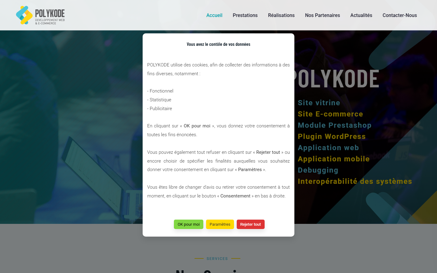 Aperçu du site de POLYKODE
