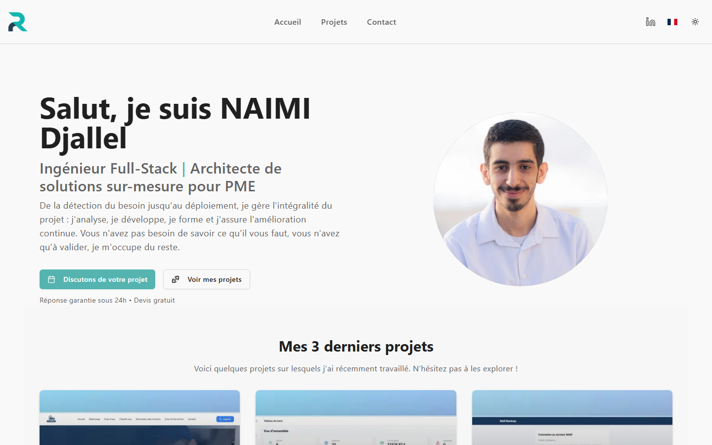 Aperçu du site de Replify