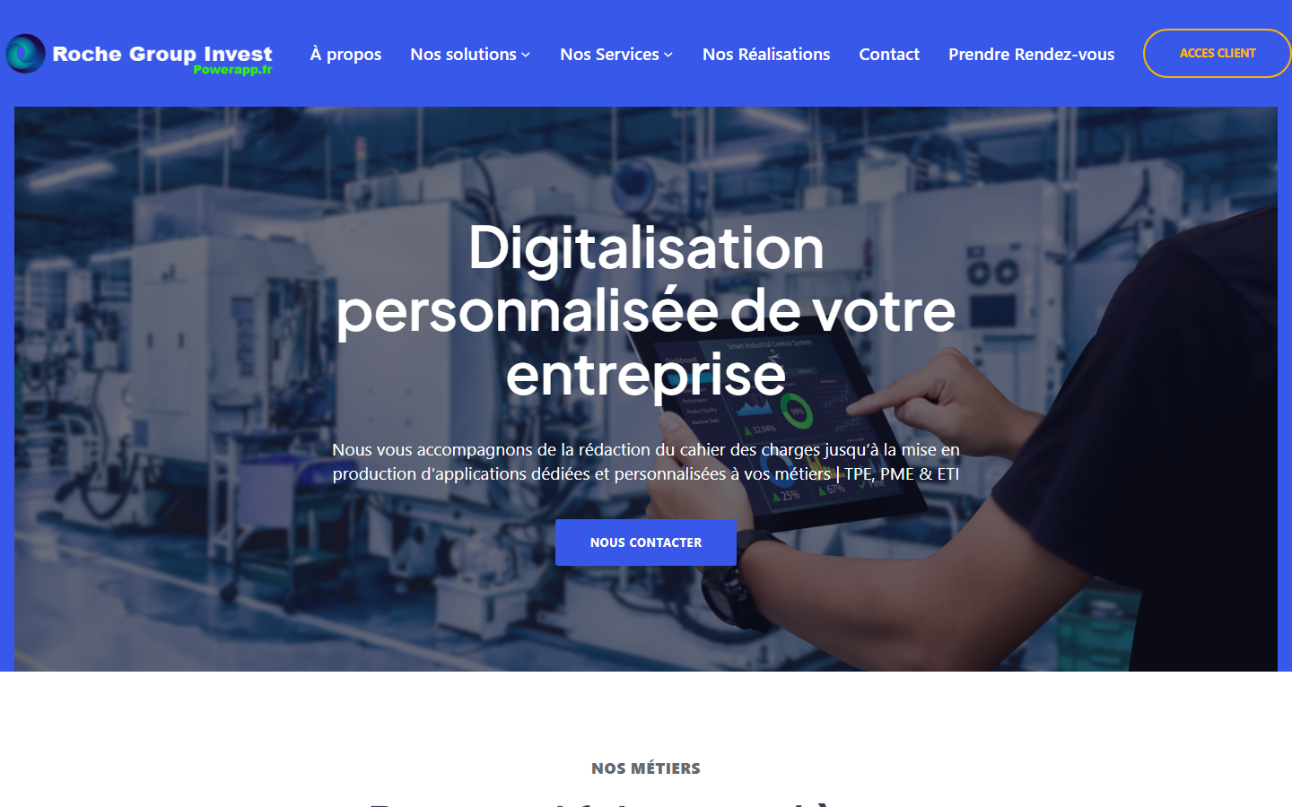 Aperçu du site de POWER APP