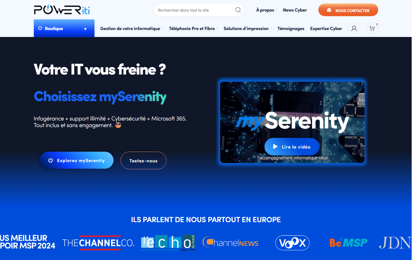 Aperçu du site de POWER ITI