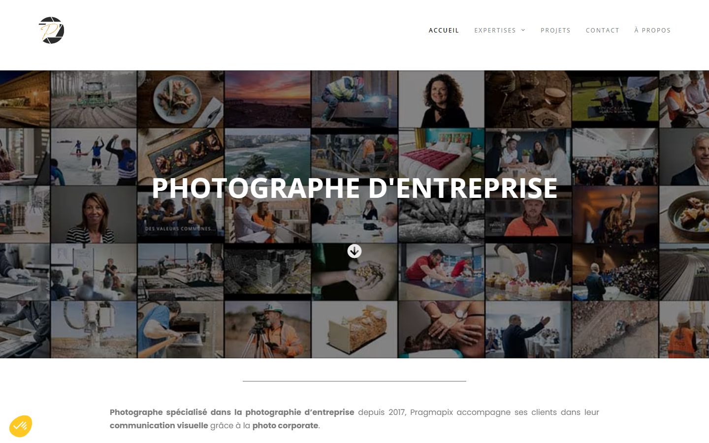 Aperçu du site de Pragmapix