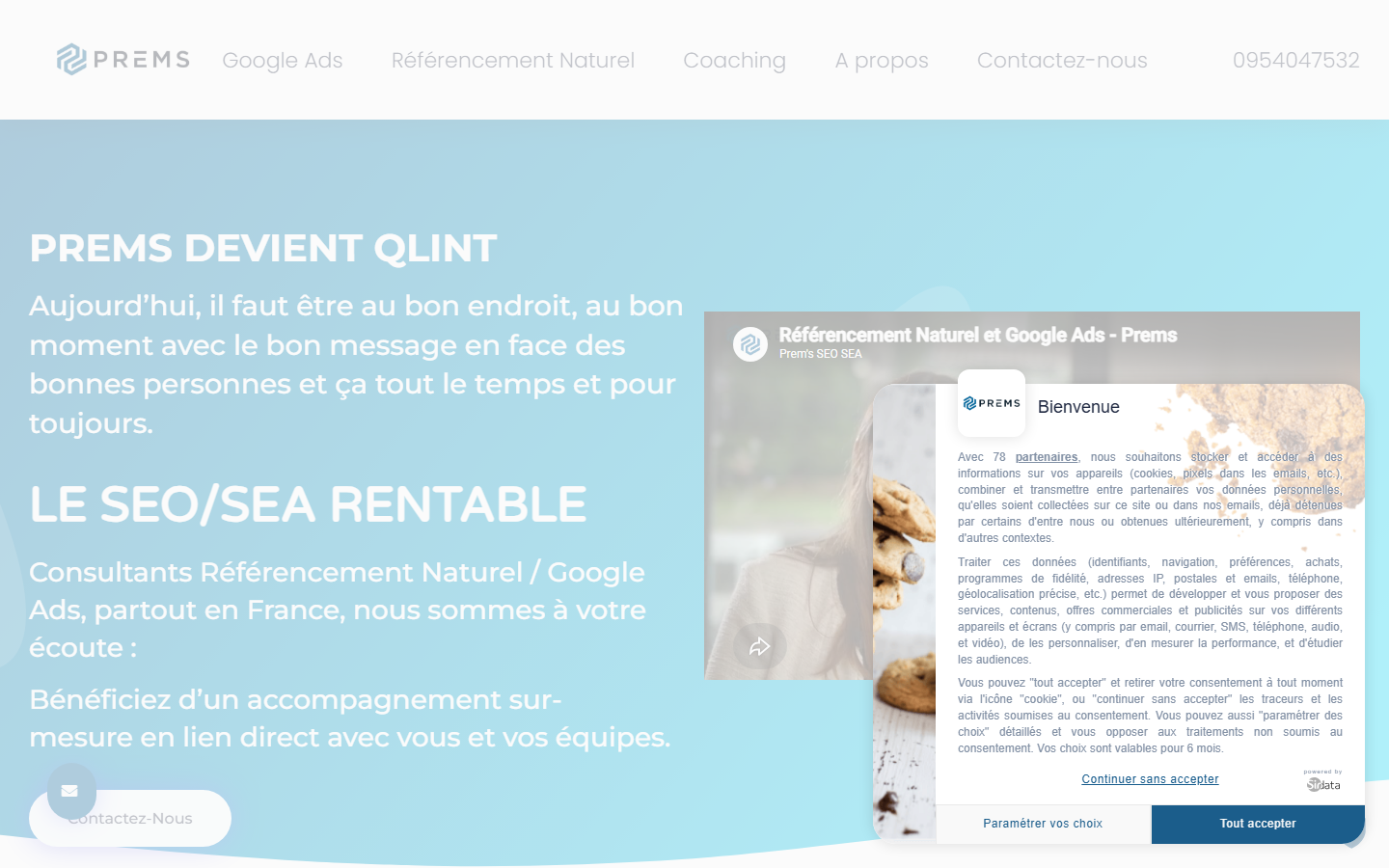 Aperçu du site de PREMS