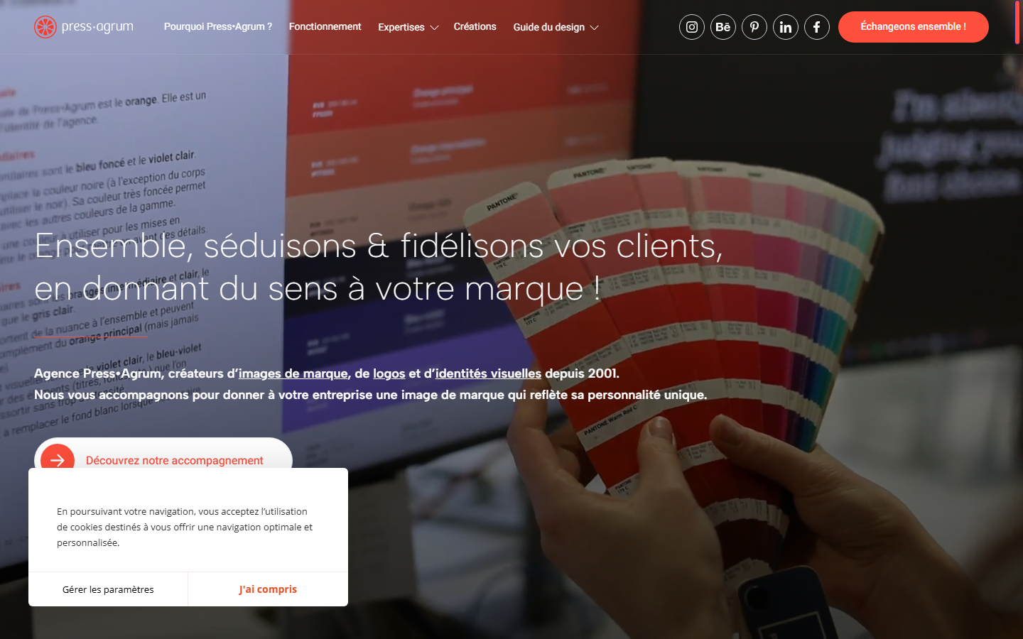 Aperçu du site de Press•Agrum