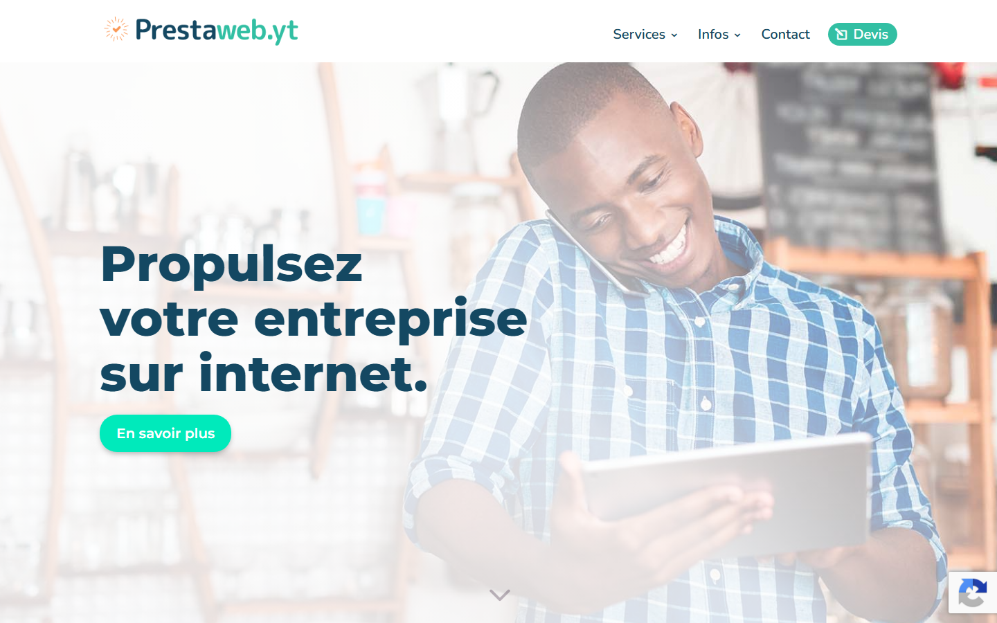 Aperçu du site de Prestaweb