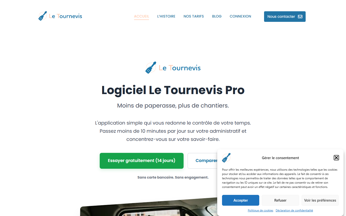 Aperçu du site de Webnious