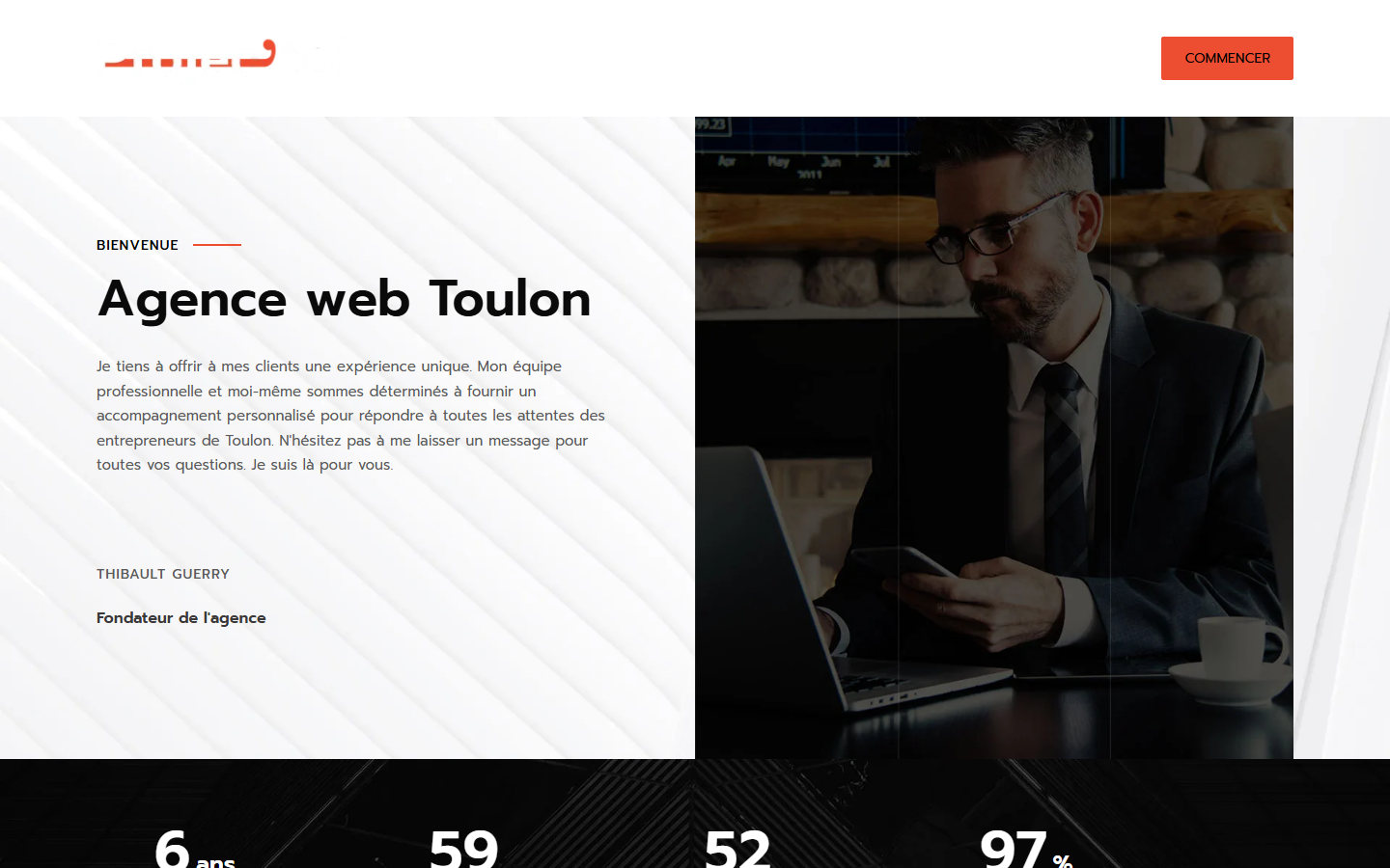 Aperçu du site de Projec'toi - Agence web