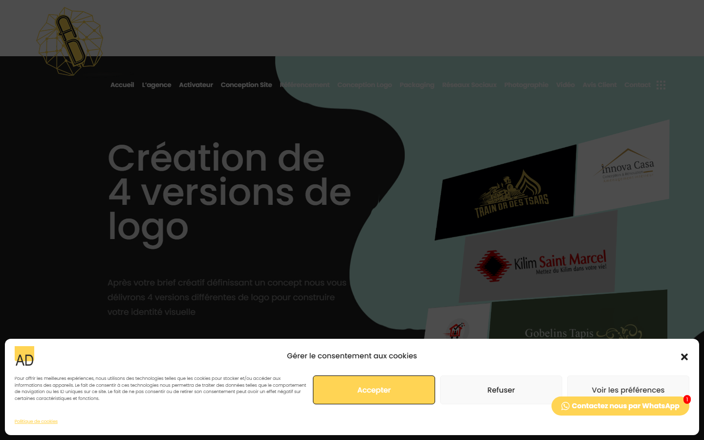 Aperçu du site de Ad Consulting