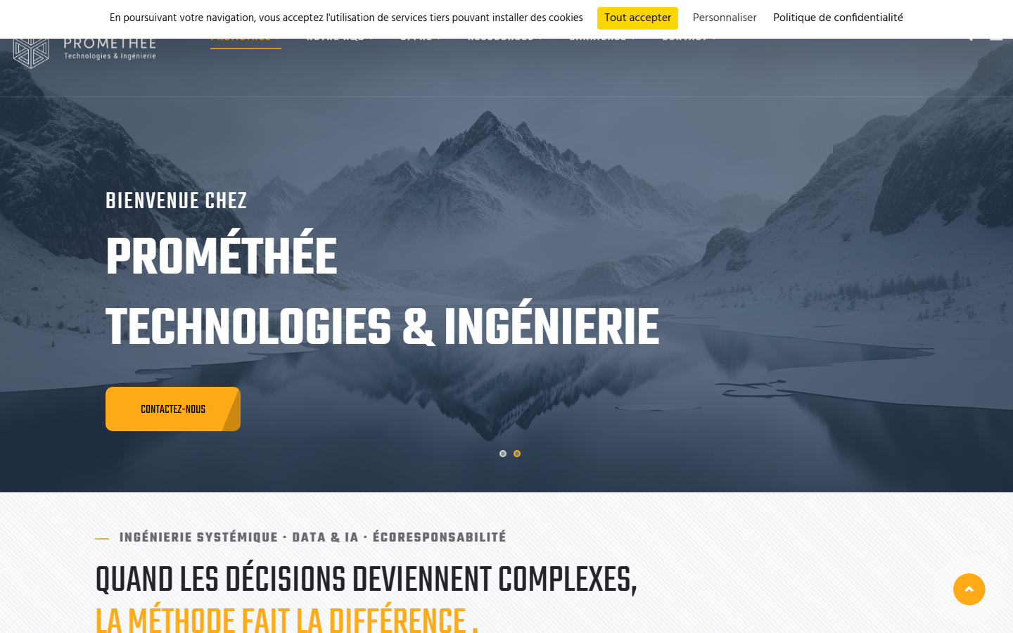 Aperçu du site de PROMETHEE TECHNOLOGIES & INGENIERIE