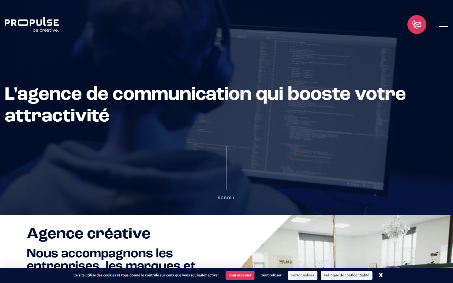 Aperçu du site de Propulse