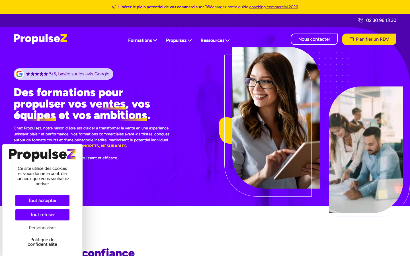 Aperçu du site de PROPULSEZ