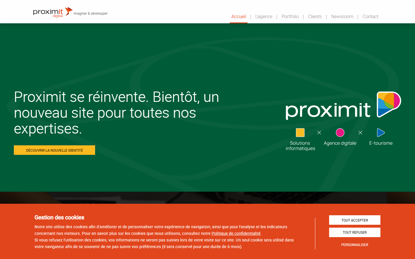 Aperçu du site de PROXIMIT DIGITAL