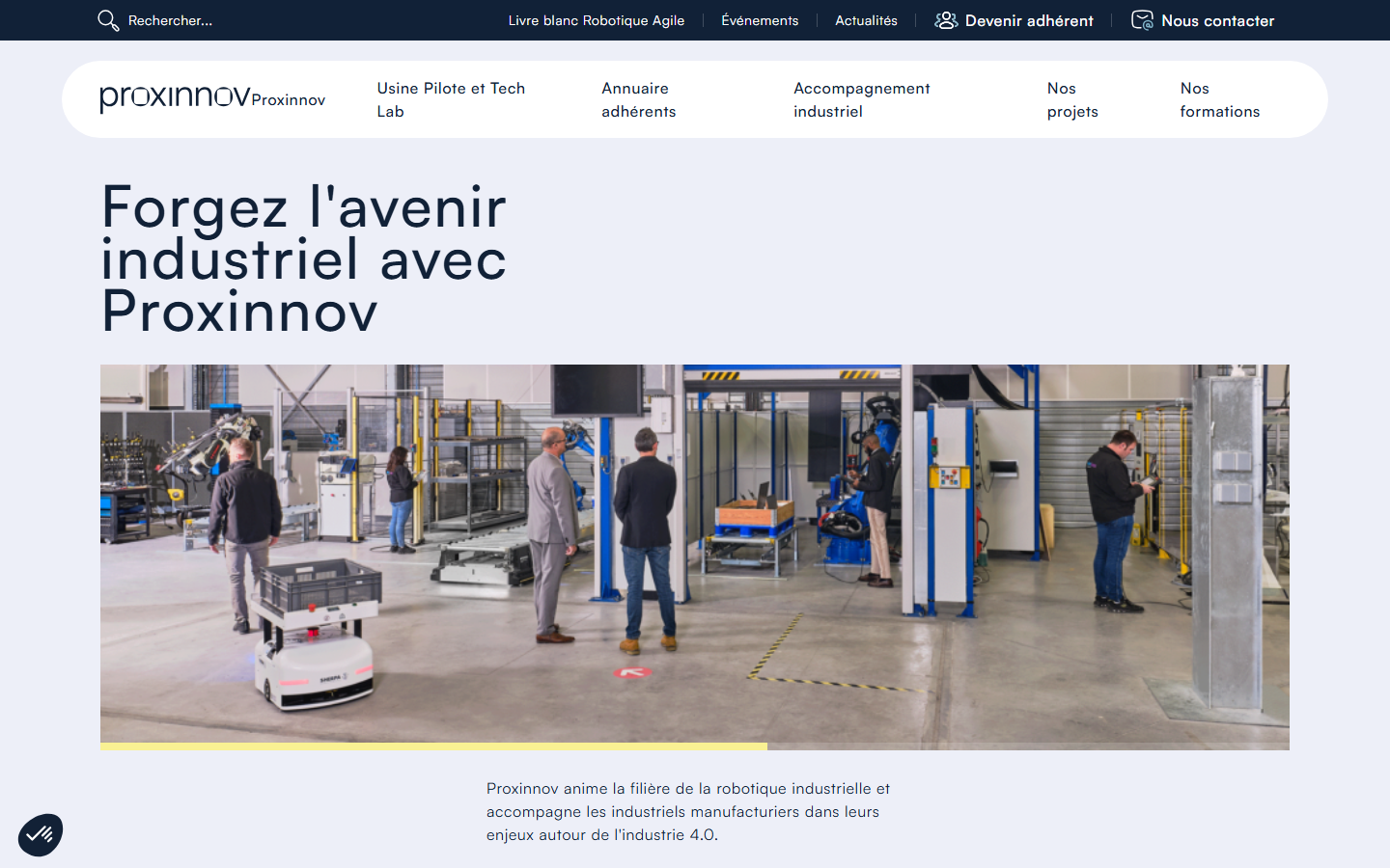 Aperçu du site de PROXINNOV