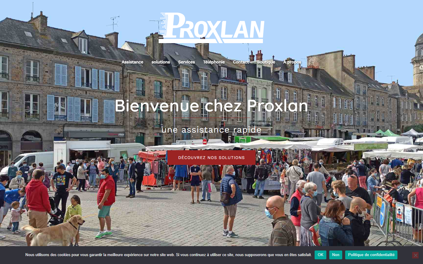 Aperçu du site de PROXLAN