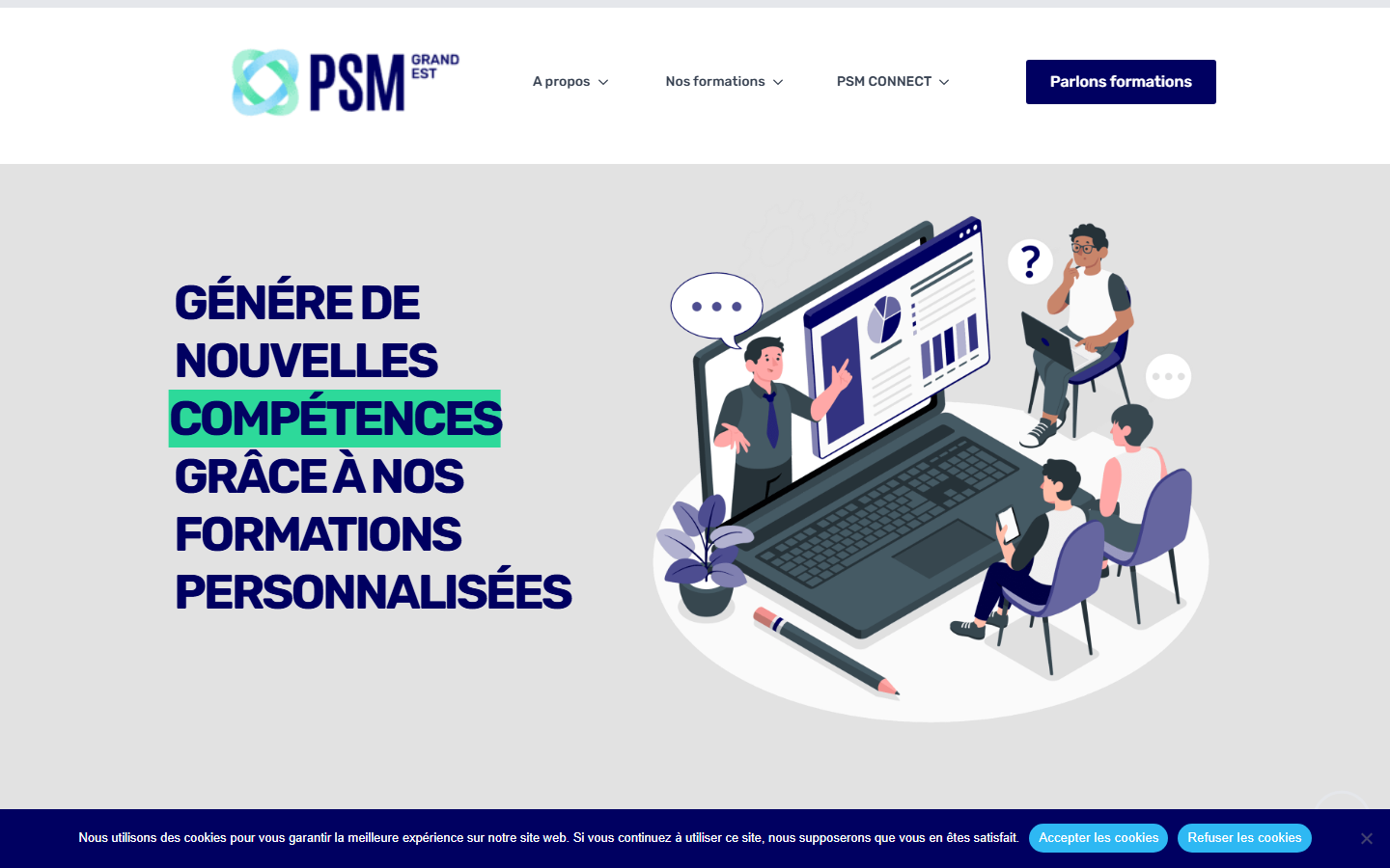 Aperçu du site de PSM GRAND EST