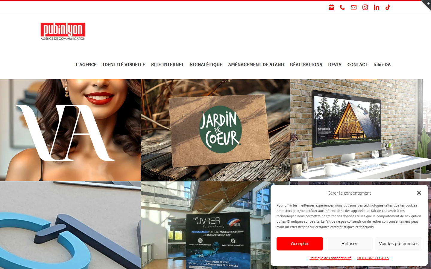 Aperçu du site de Pubinlyon
