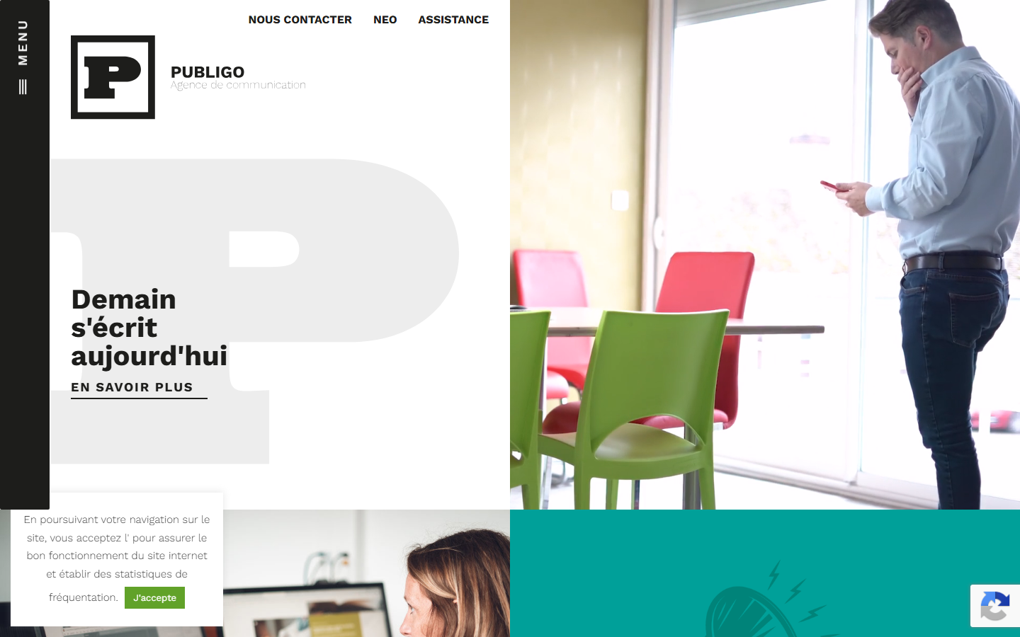 Aperçu du site de PUBLIGO