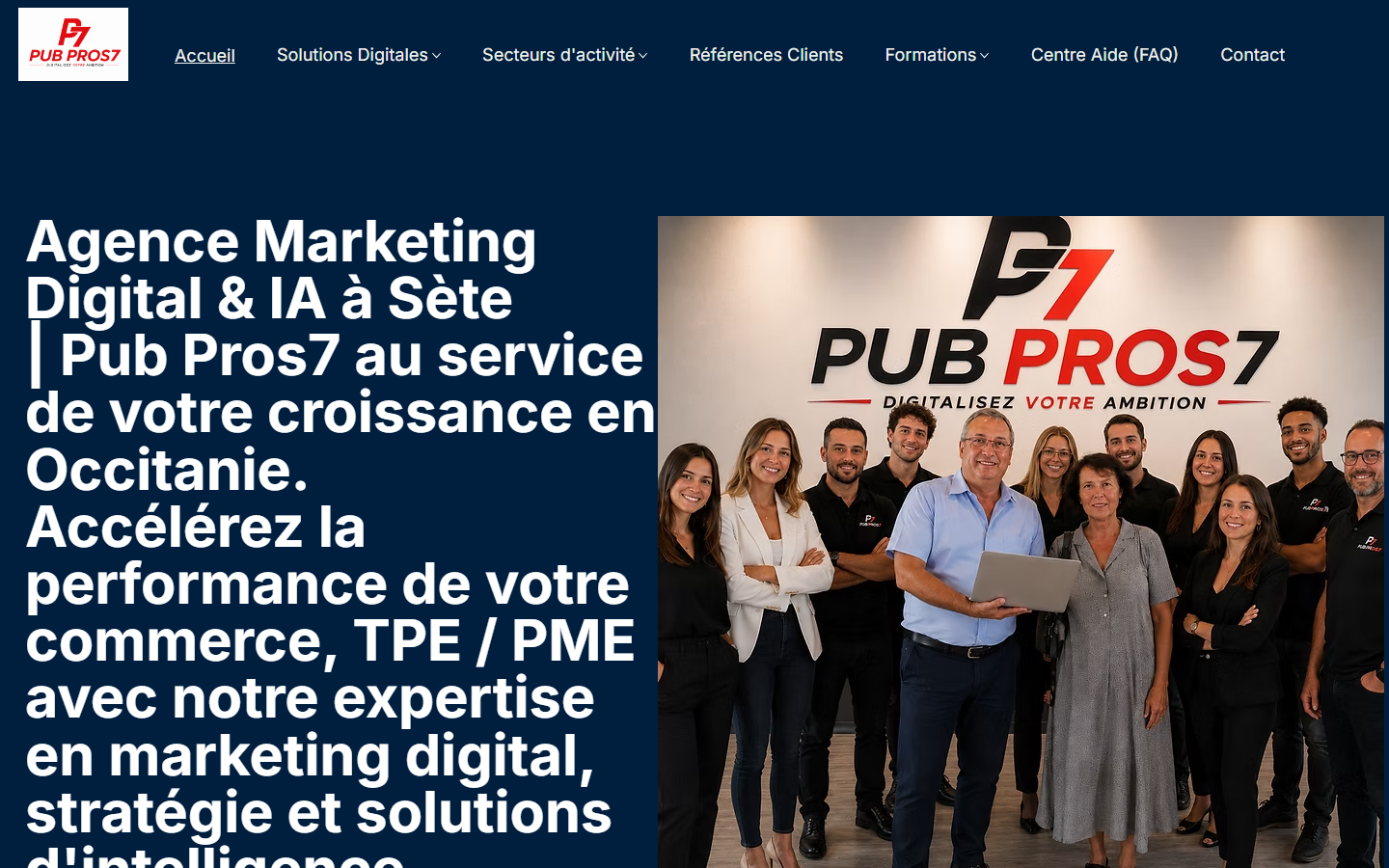 Aperçu du site de PUB PROS 7