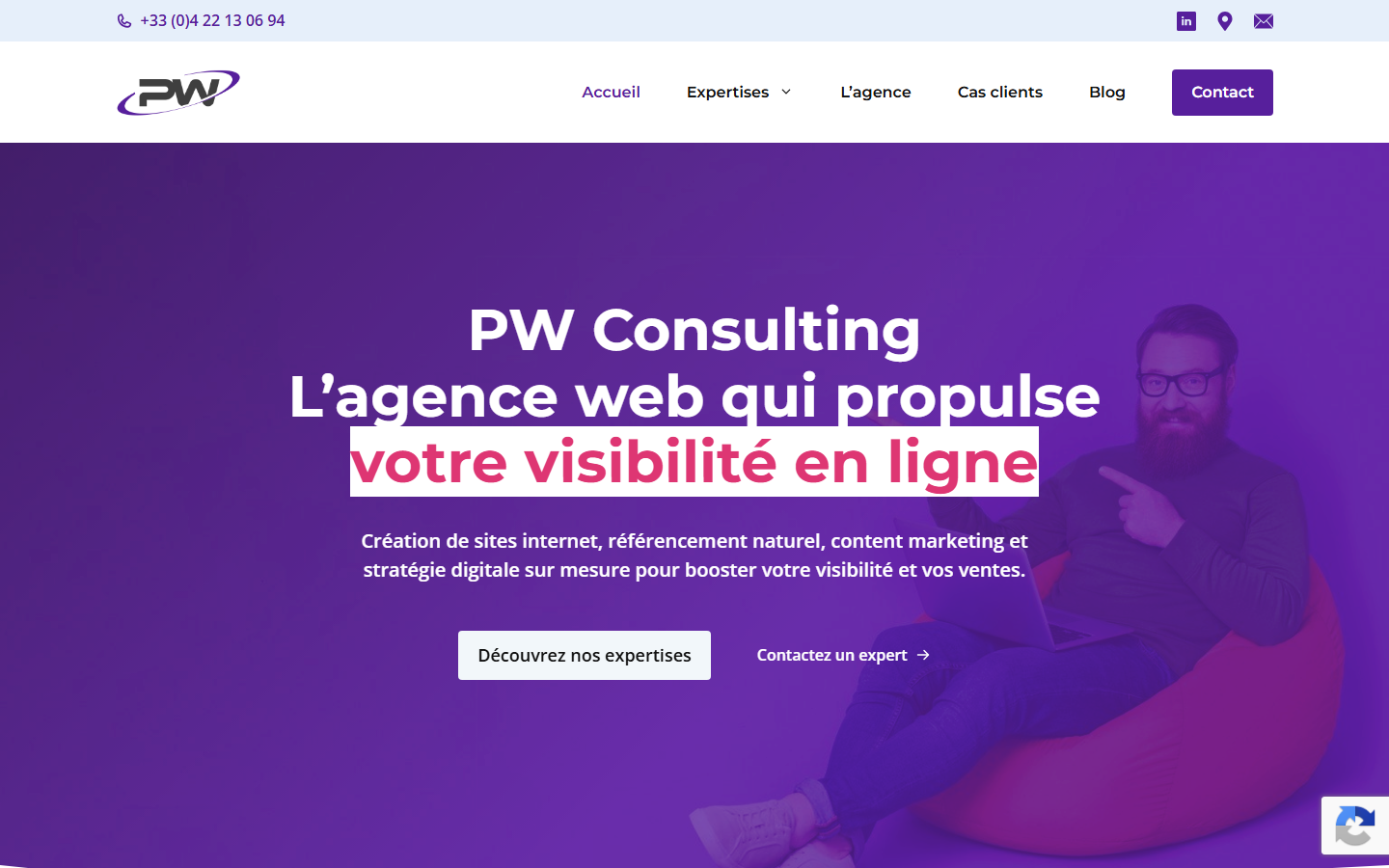 Aperçu du site de PW CONSULTING