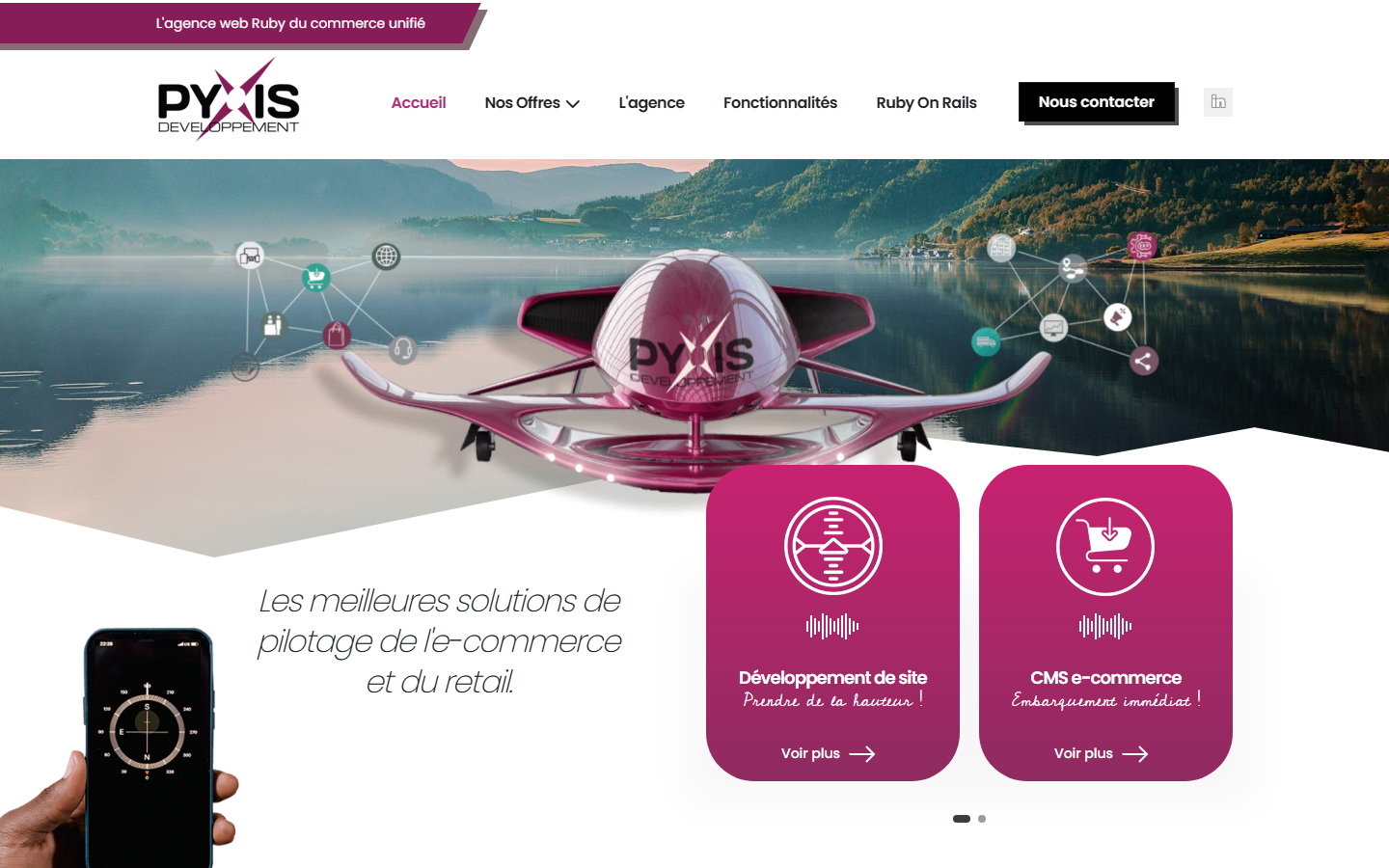 Aperçu du site de PYXIS Développement