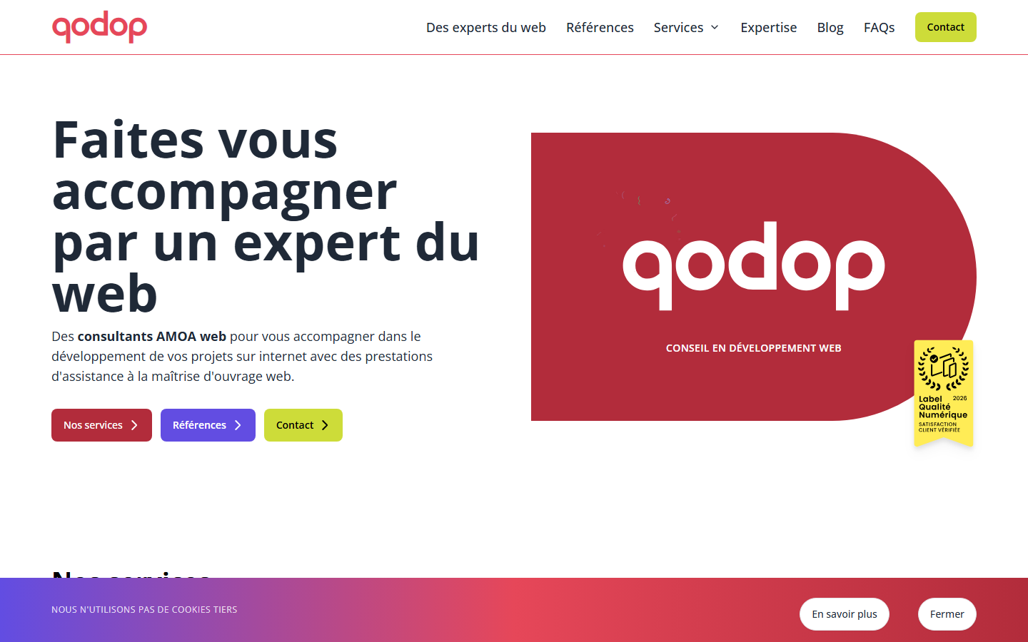 Aperçu du site de QODOP