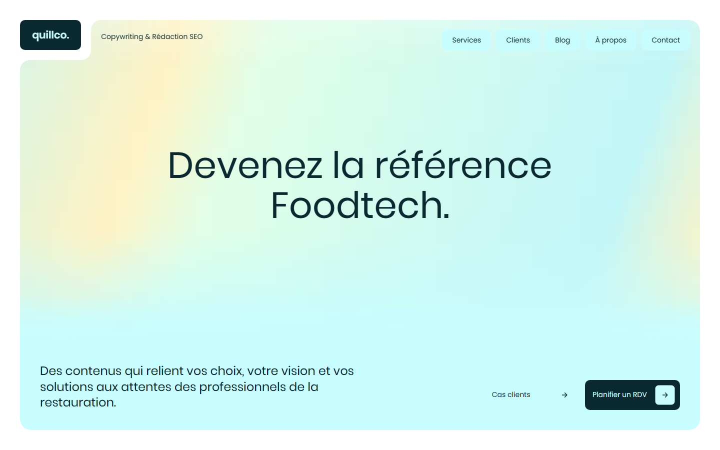 Aperçu du site de Quill Co.