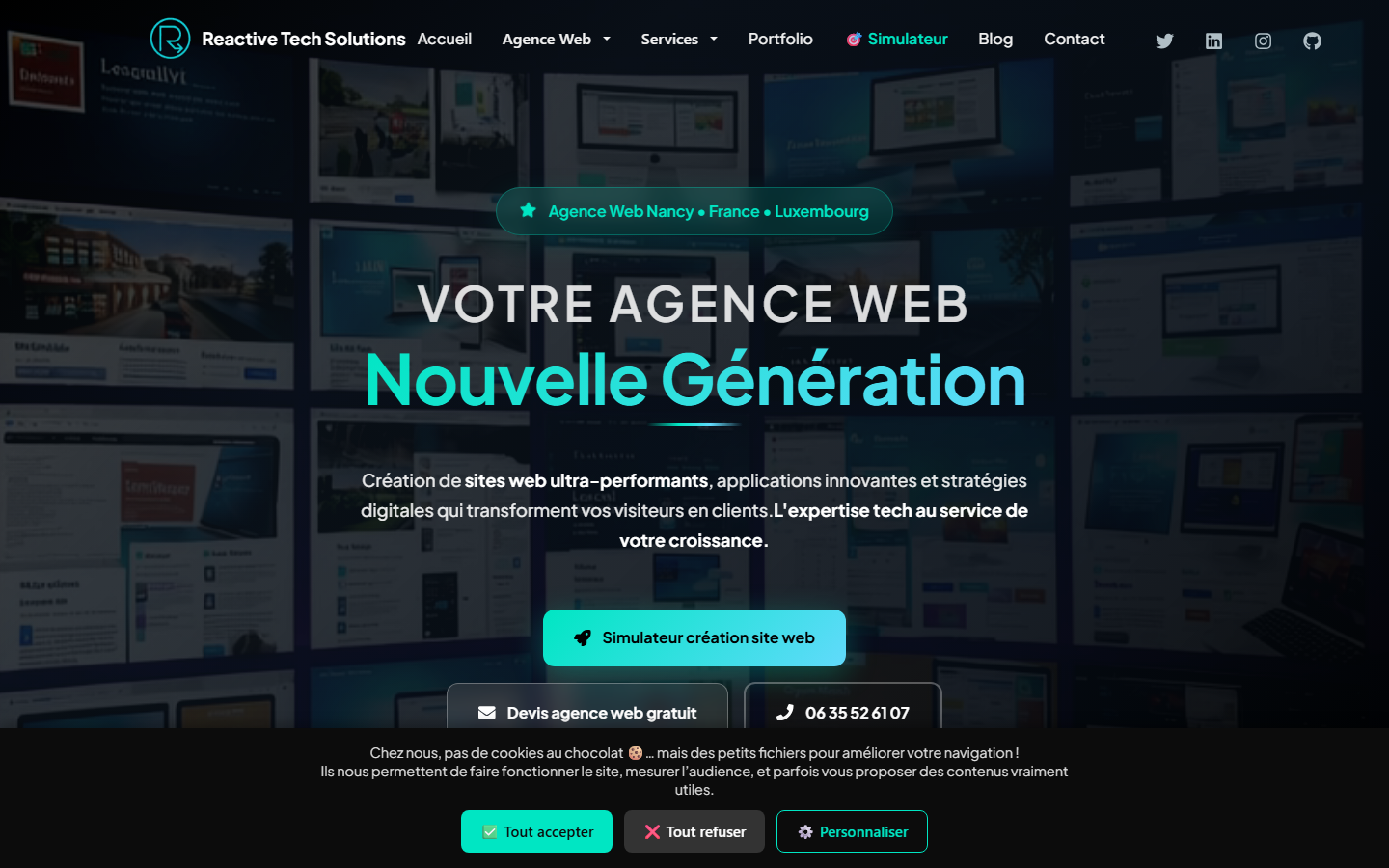 Aperçu du site de REACTIVE TECH SOLUTIONS