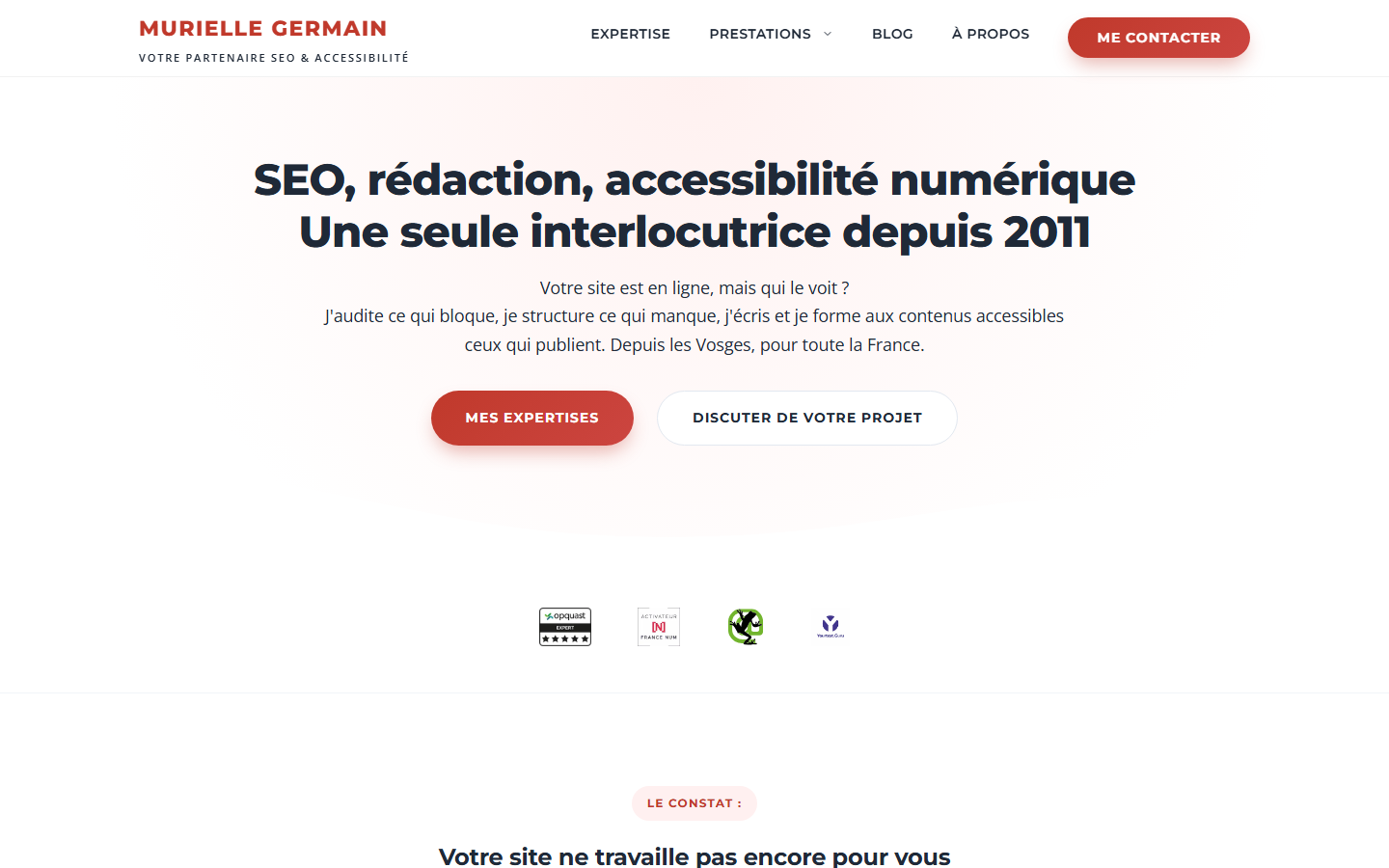 Aperçu du site de Germain Murielle