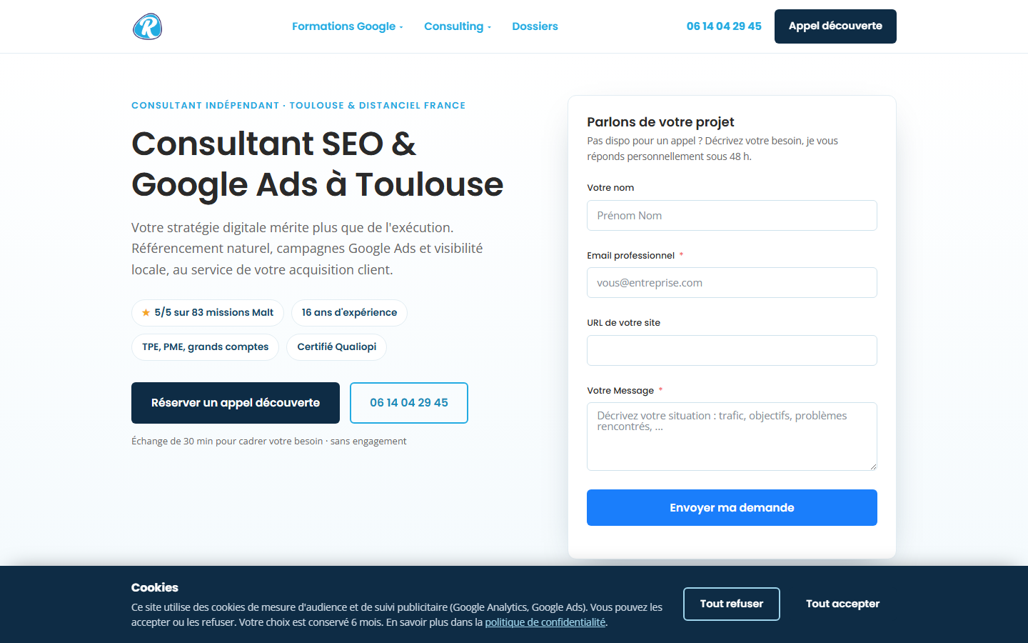 Aperçu du site de REMI BRANDINI EURL
