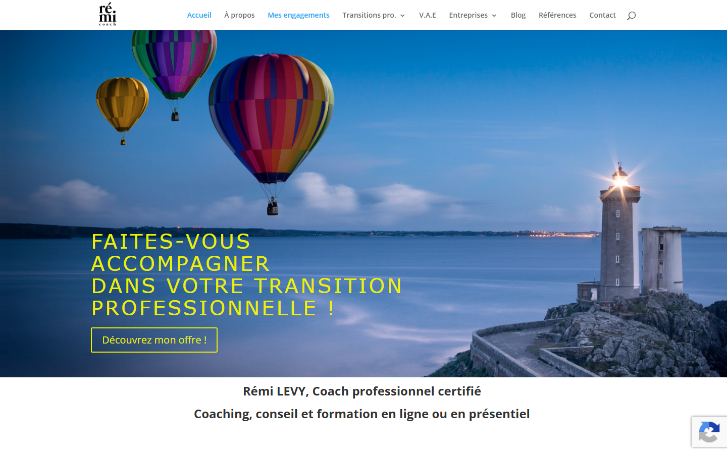 Aperçu du site de rémi coach