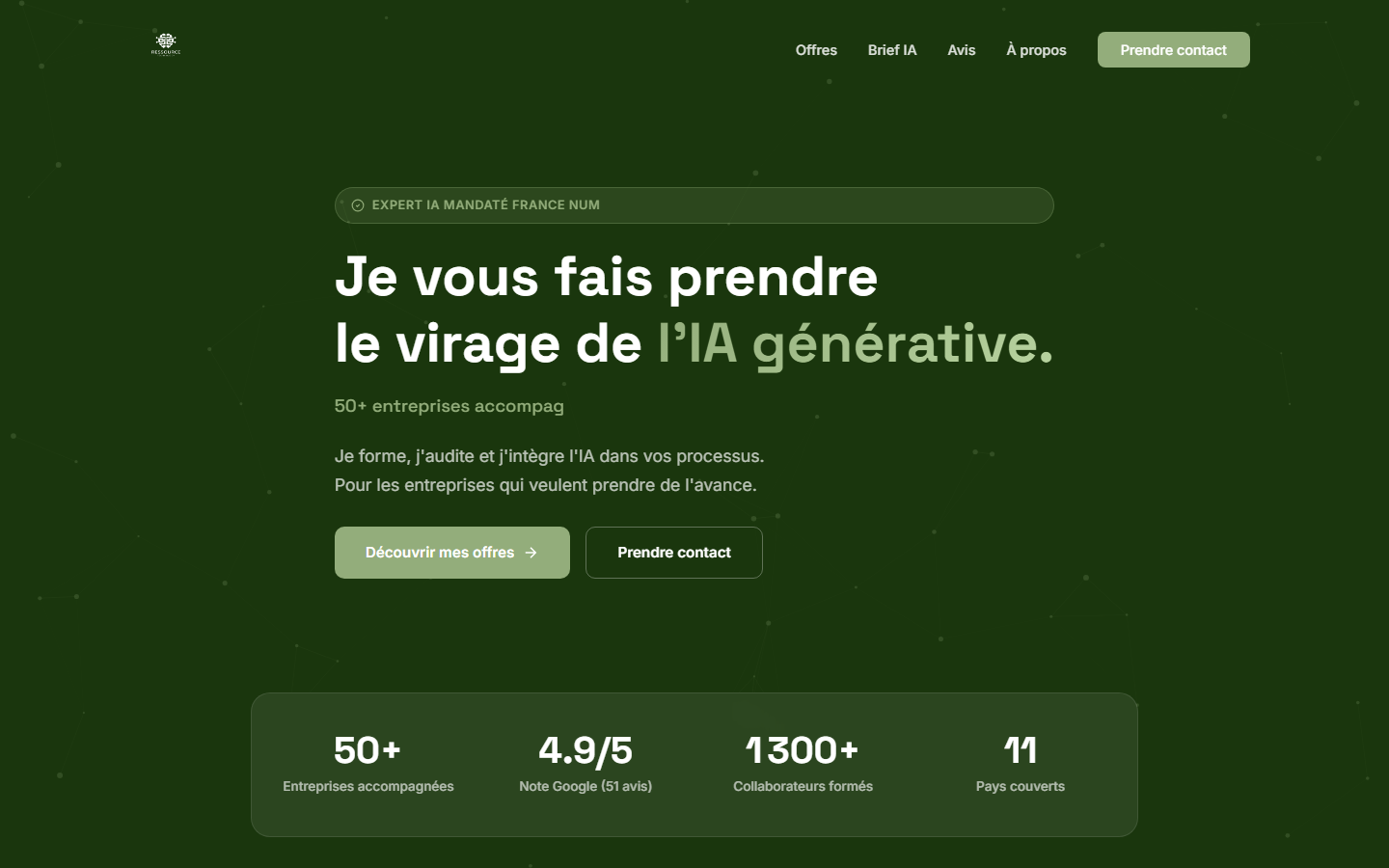 Aperçu du site de Ressource Technology