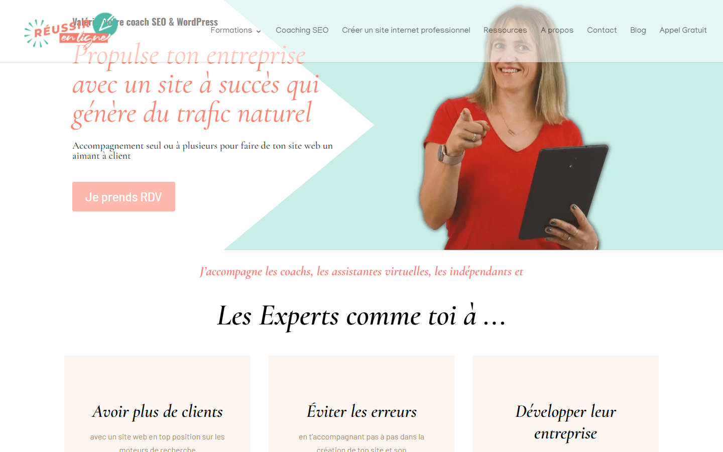Aperçu du site de Vizi Up
