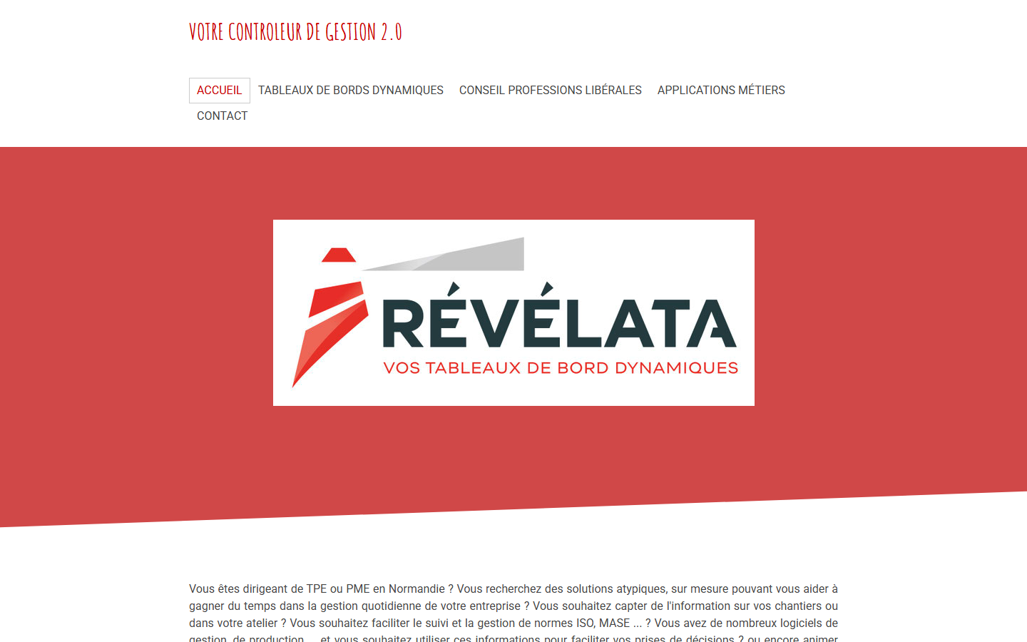 Aperçu du site de REVELATA