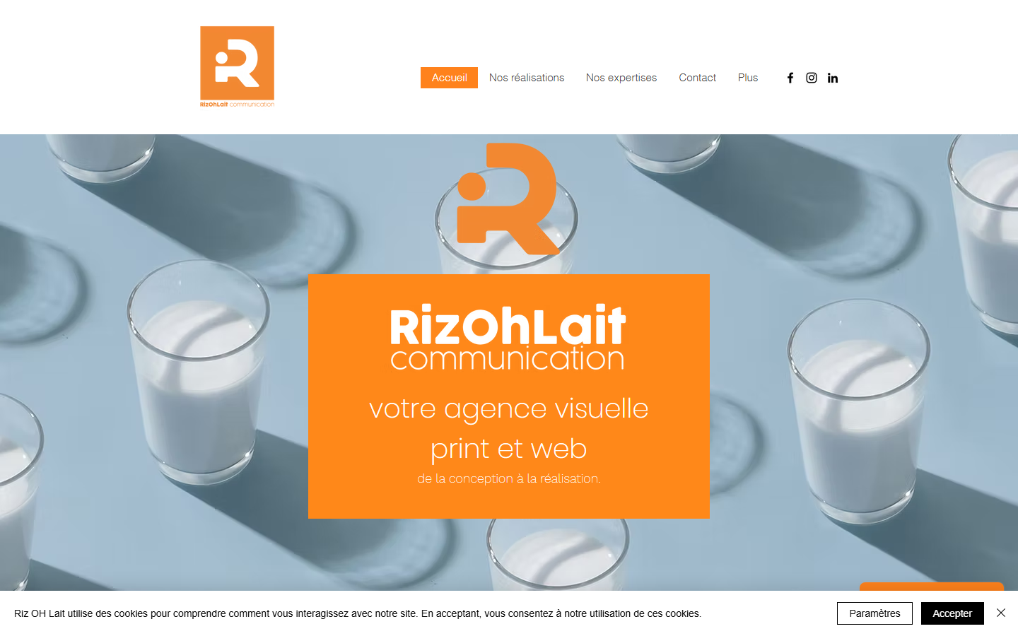 Aperçu du site de RIZ OH LAIT