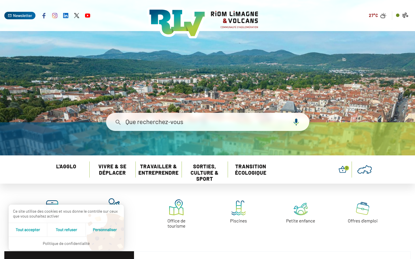 Aperçu du site de CA RIOM LIMAGNE ET VOLCANS